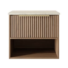 Merewether 600mm Wall Hung Single Vanity with Solid Surface Countertop